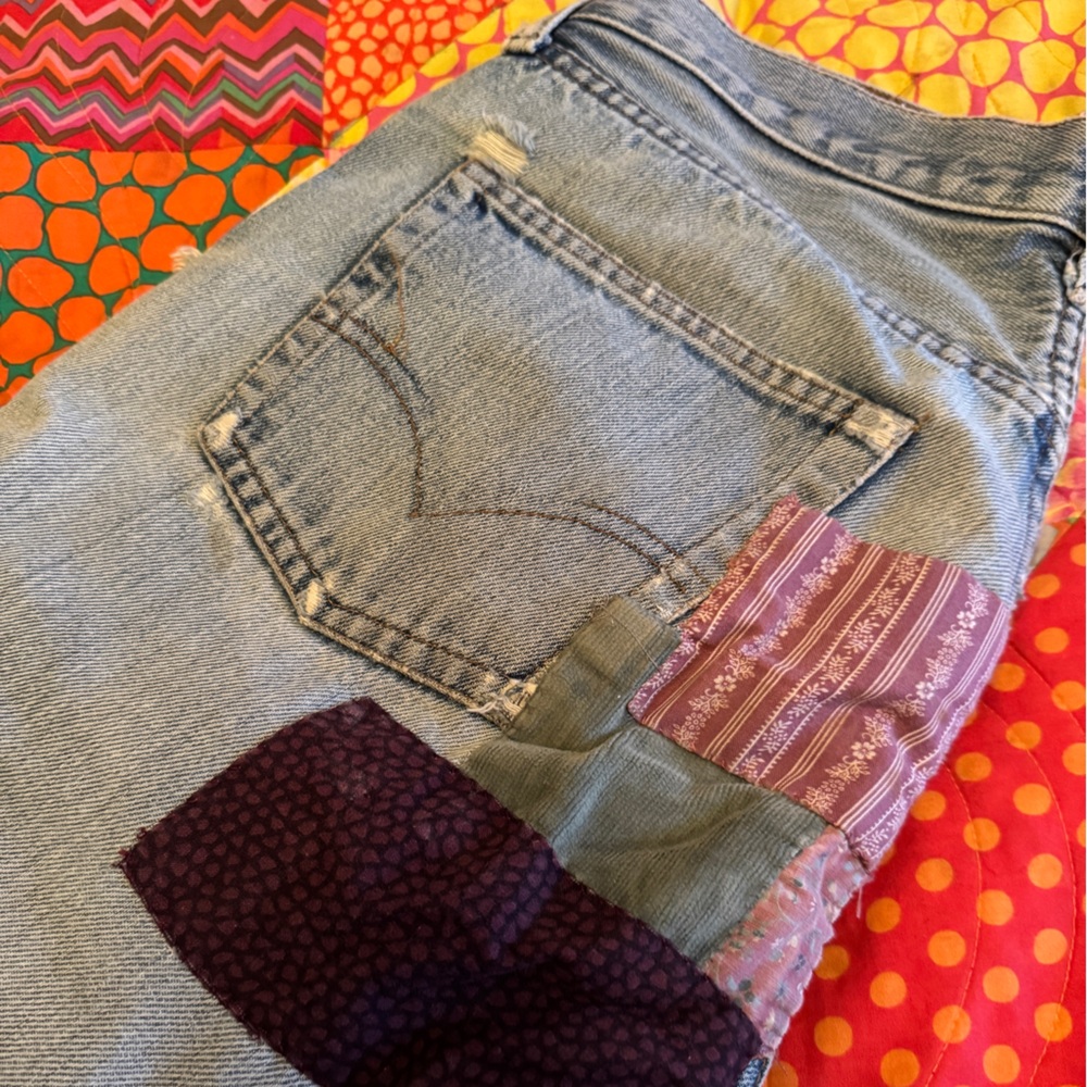 Patchwork Denim Jeans - image 4